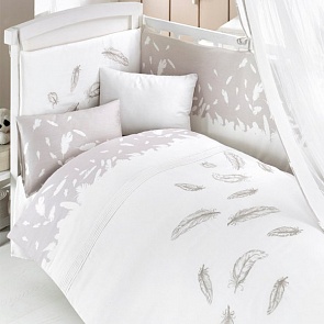 Комплект постельного белья и спальных принадлежностей из 6 предметов серии Fluffy (Bebe Luvicci, 00-0013772)